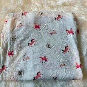 Kyte Baby Pink Unicorn and Castle Blanket